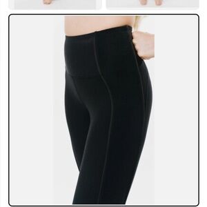 ZYIA Black Ribbed Premium Leggings.